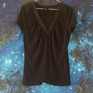 3/$20 Black blouse with modesty panel